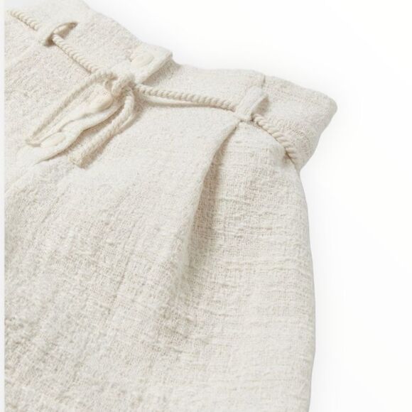 ZARA Kids | Ecru | STRUCTURED SHORTS WITH DRAWSTRING - Picture 3 of 5